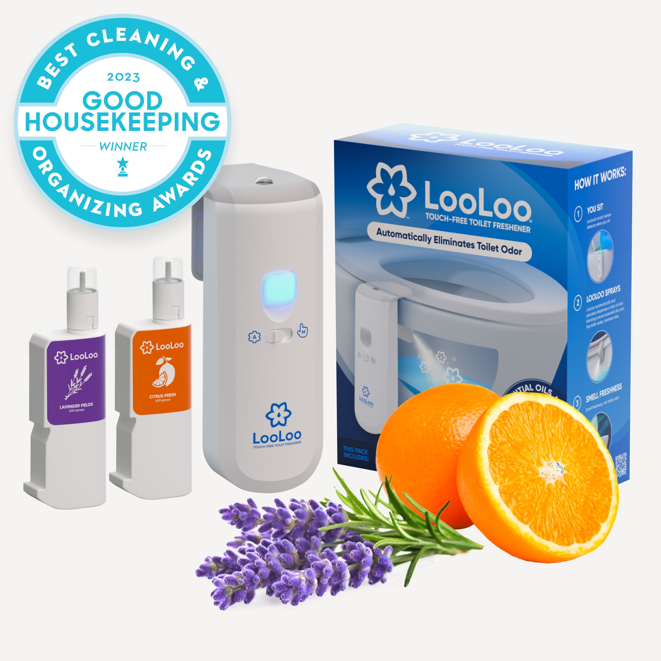 Toilet nightlight and automatic freshener LooLoo on sale